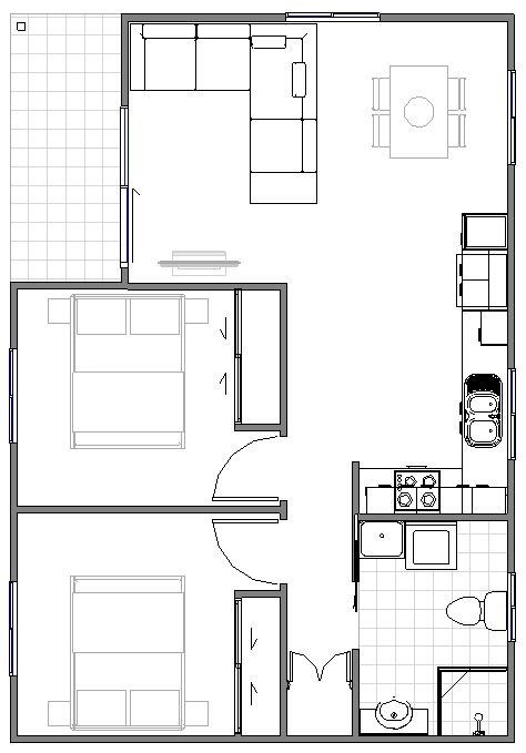 Granny Flat Seniore Floor plan