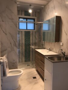 completed bathroom